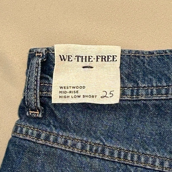 NWT We The Free Westwood Mid Rise High Low Shorts - Size 25 - Picture 12 of 14